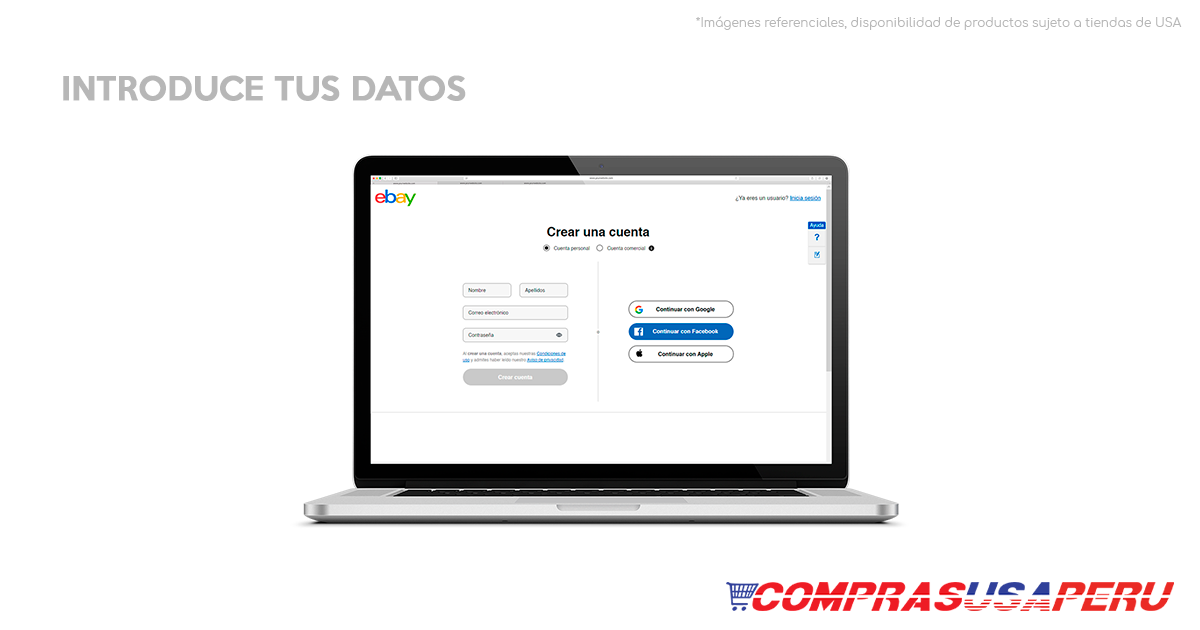 COMPRASUSAPERU COMPRAENEBAY REGISTRO CUENTA